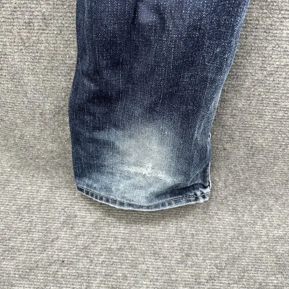 Lee Women's Jeans Blue Dark Wash Lo Rize Straight - L3 Button Fly Western Pants - Picture 9 of 13